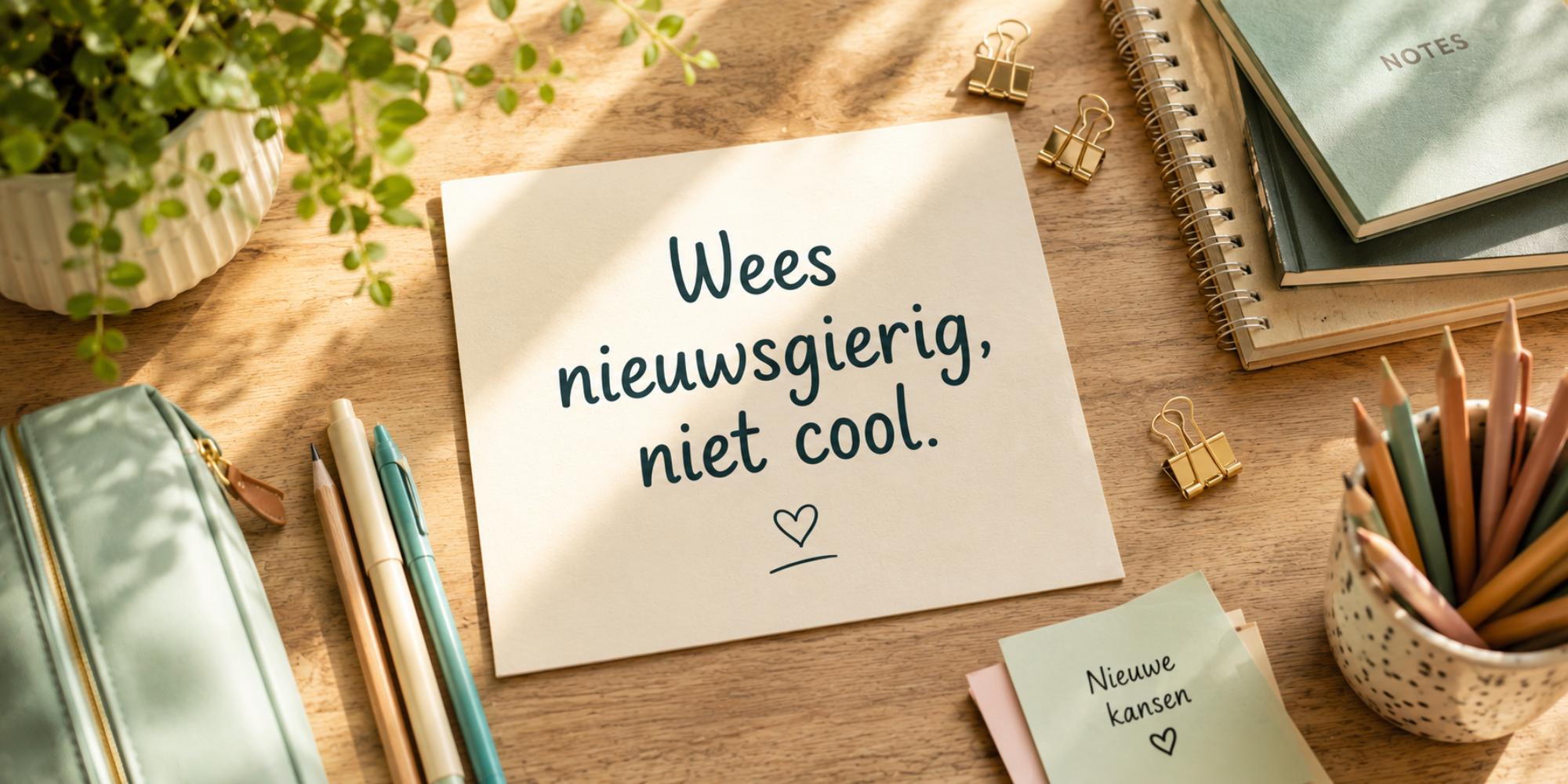 quote over leren en groeien op school wees nieuwsgierig niet cool