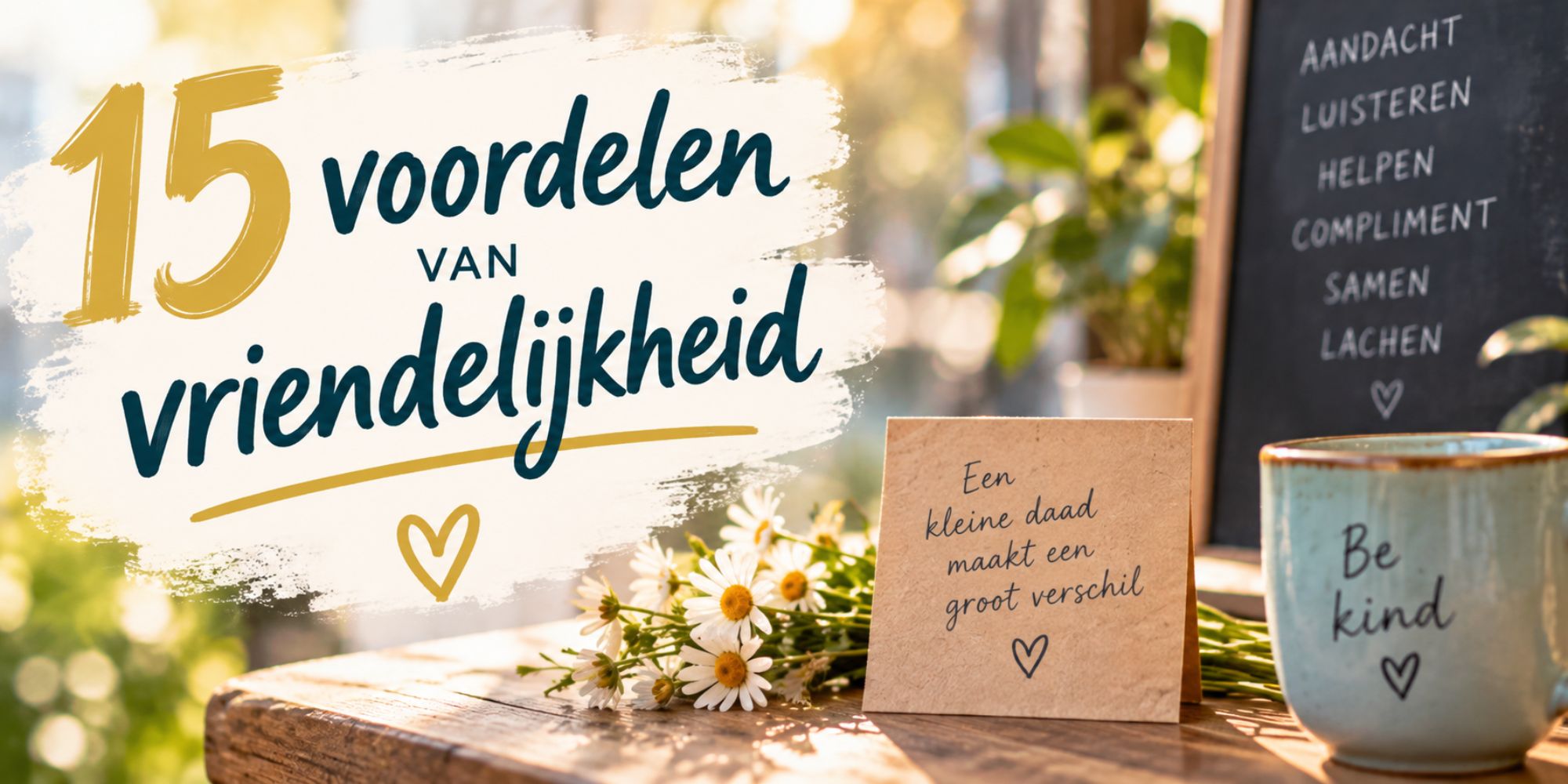 15 voordelen van vriendelijkheid