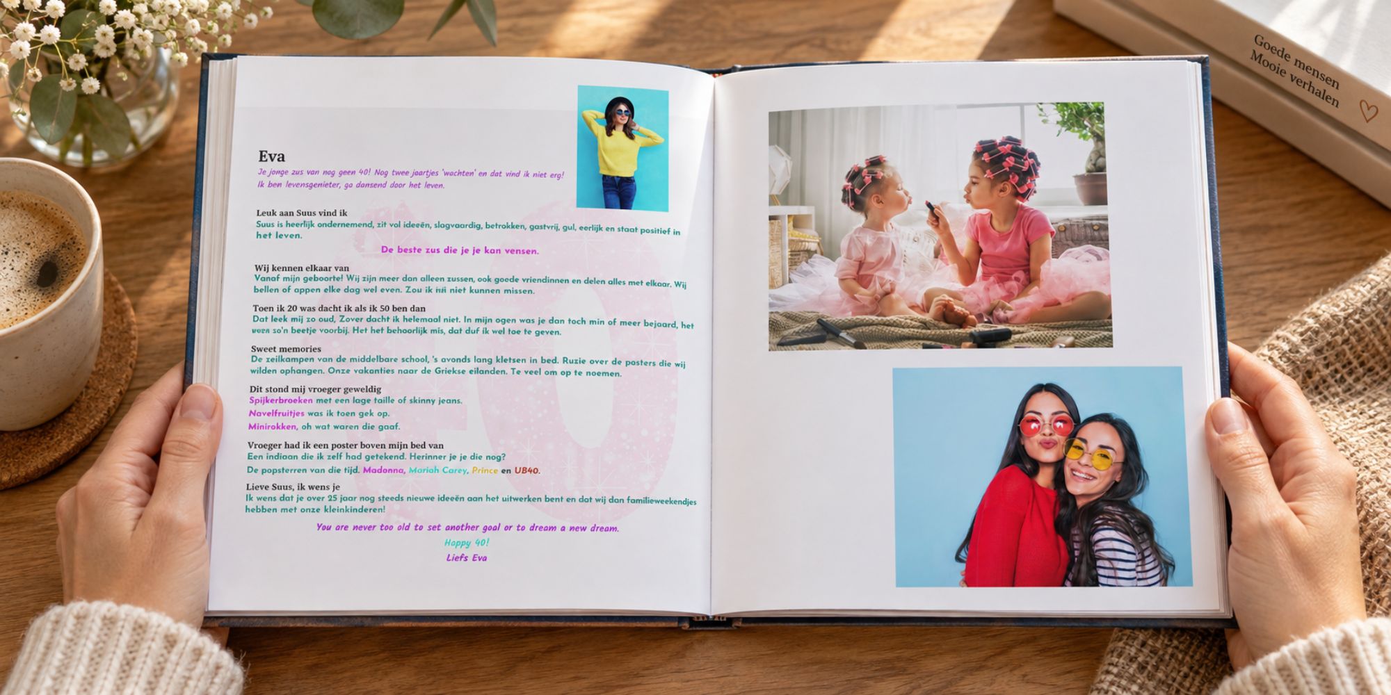 persoonlijk vriendenboek met lieve woorden verhalen en herinneringen