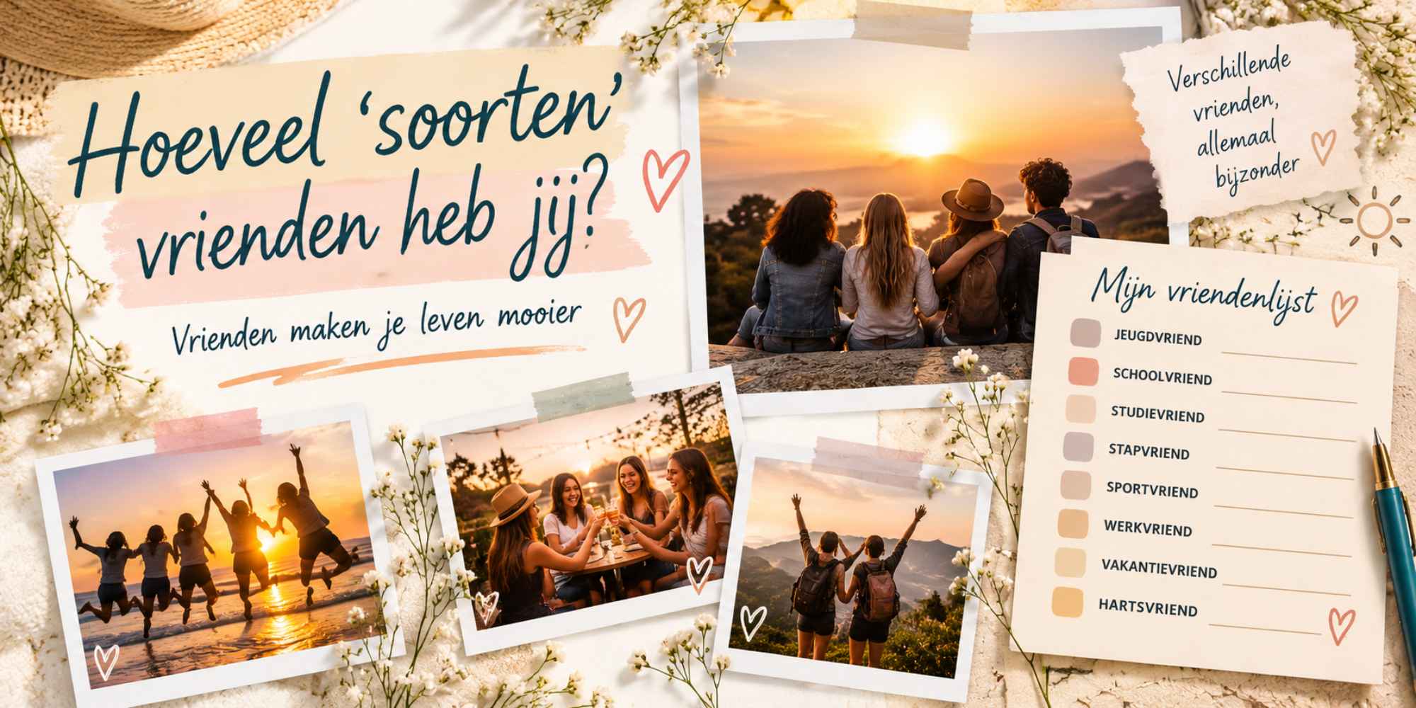 zoveel soorten vrienden
