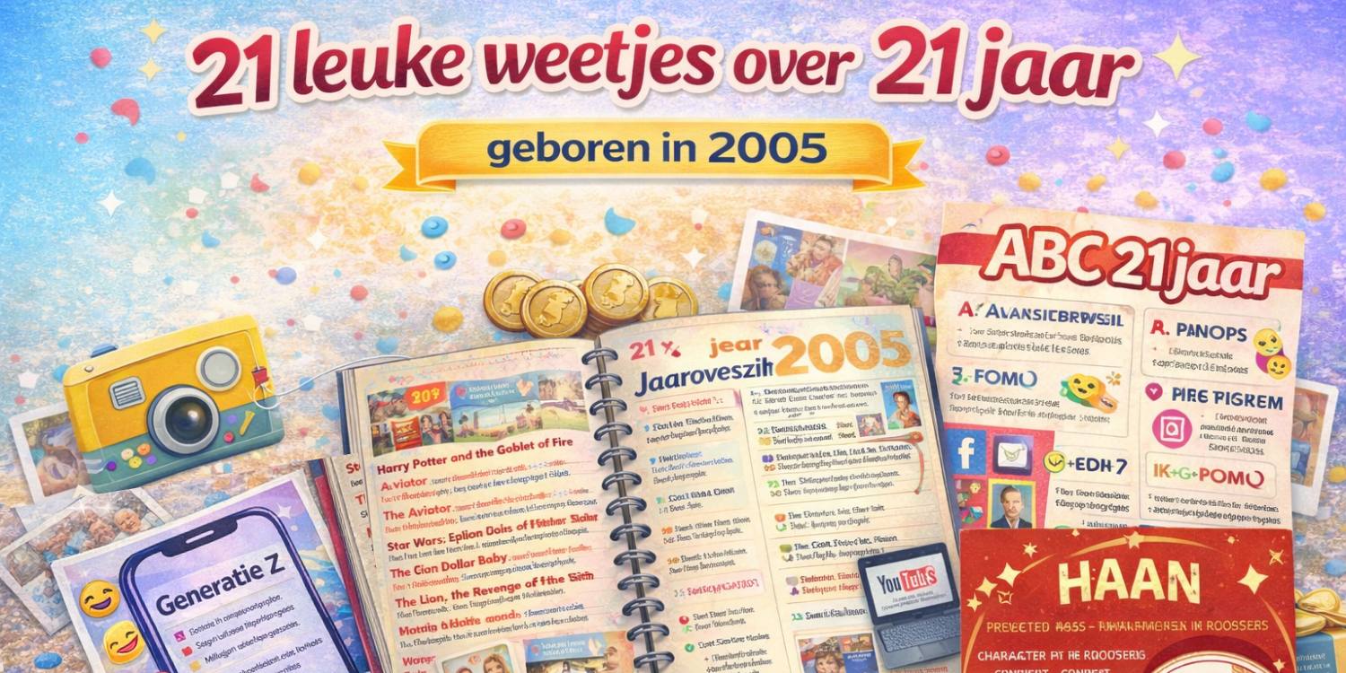 21 leuke weetjes over 21 jaar geboren in 2005