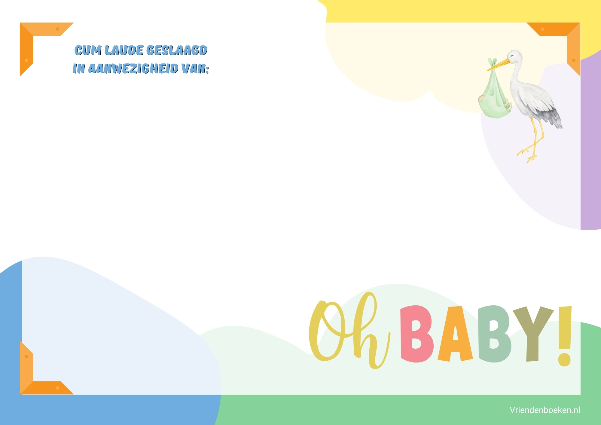 babyshower certificaat achterkant
