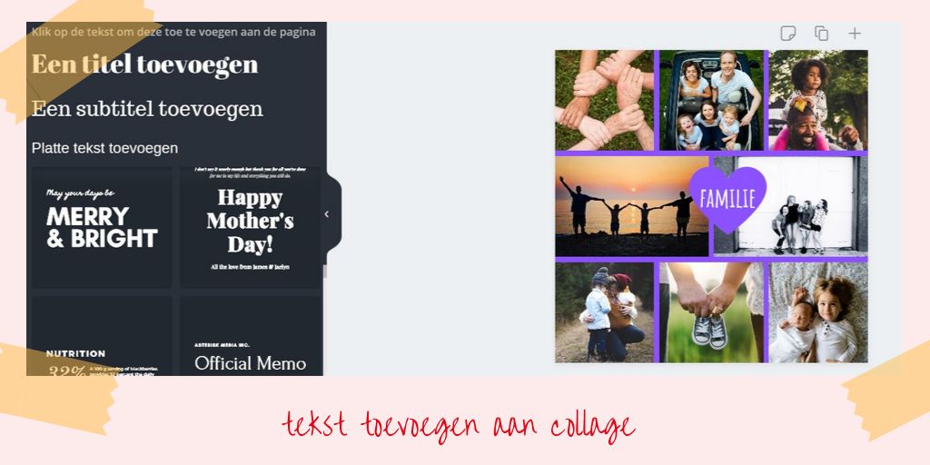 canva 11 tekst toevoegen aan fotocollage