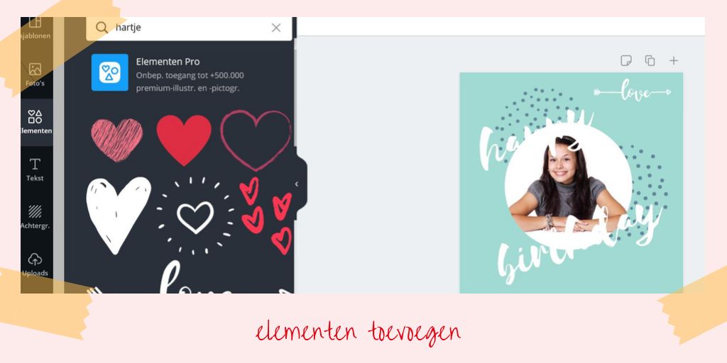 canva 5 elementen toevoegen