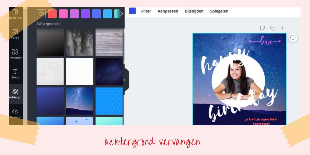 canva 7 achtergrond vervangen