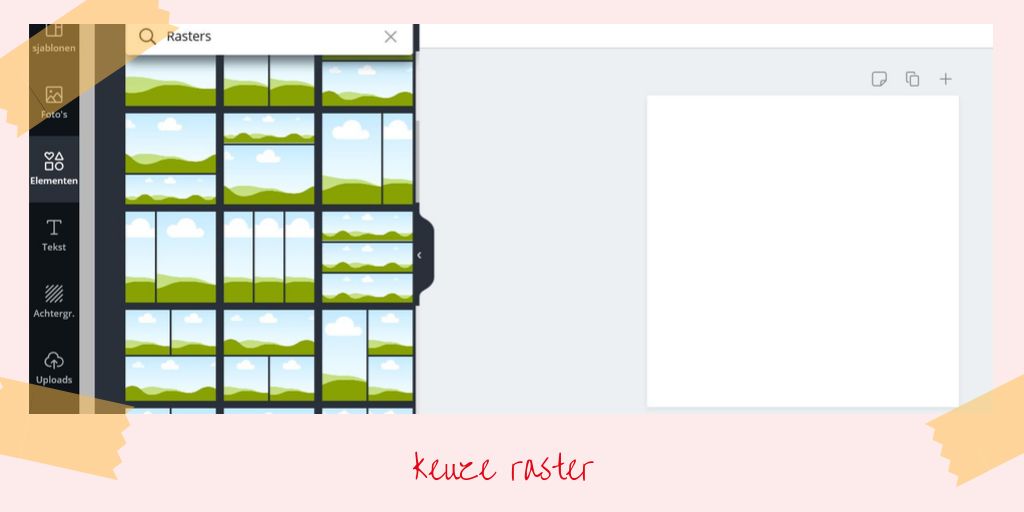 canva 8 raster kiezen