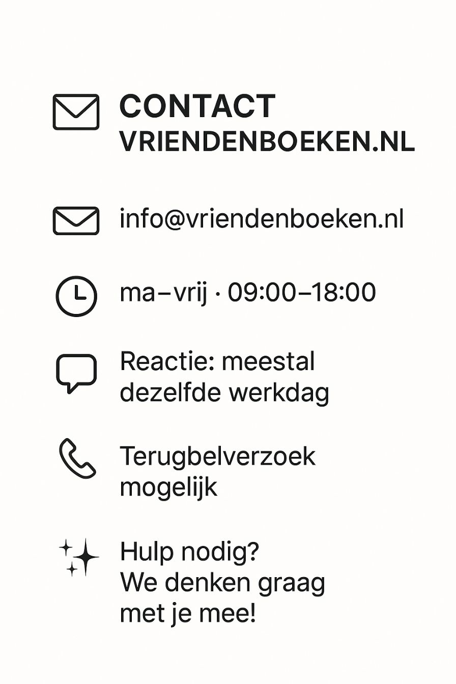 contactinfo vriendenboek vriendenboekje vriendenboeken.nl