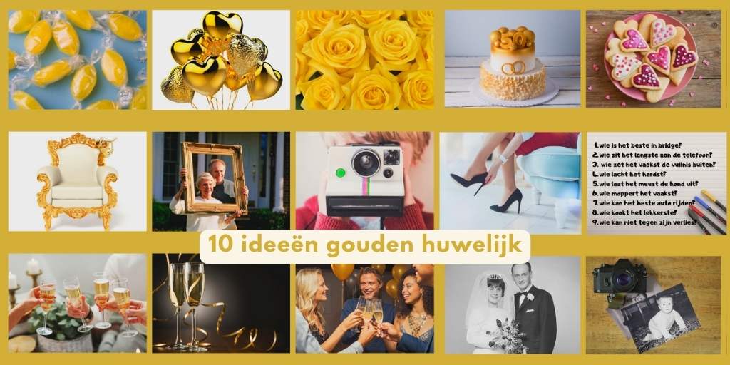 de allerleukste ideeën voor een gouden huwelijk