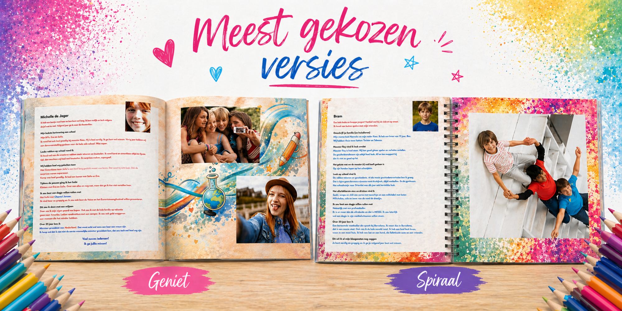 afscheidsboeken groep 8 geniet en spiraal