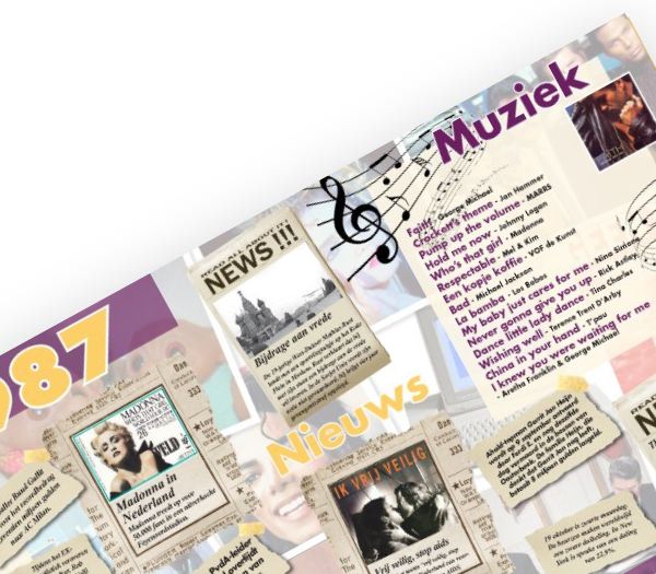 jaaroverzicht fotobladen en sfeerbladen voor in je vriendenboek vriendenboekje