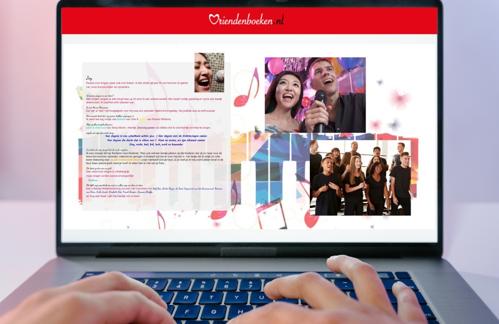 maak samen online een vriendenboek vriendenboekje
