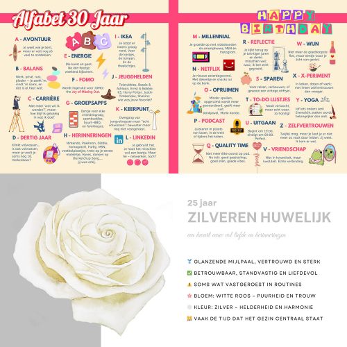 Voorbeelden supergave sfeerbladen vriendenboek