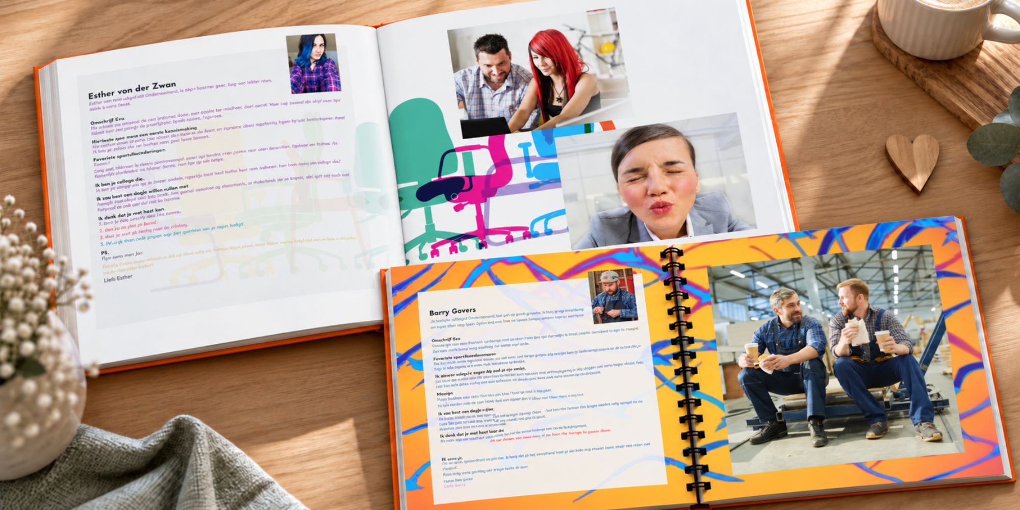 Voorbeelden van vriendenboeken voor collega's bij afscheid, pensioen en jubileum