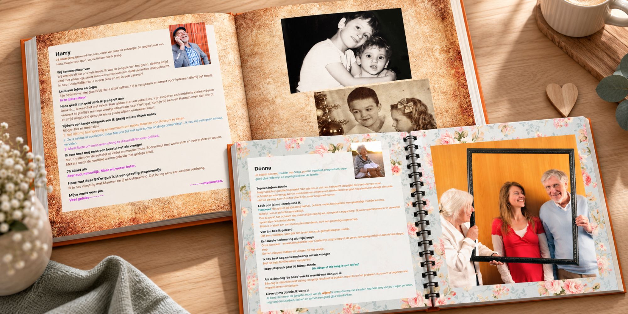 Voorbeeld vriendenboeken 95 en 75 jaar verjaardagen