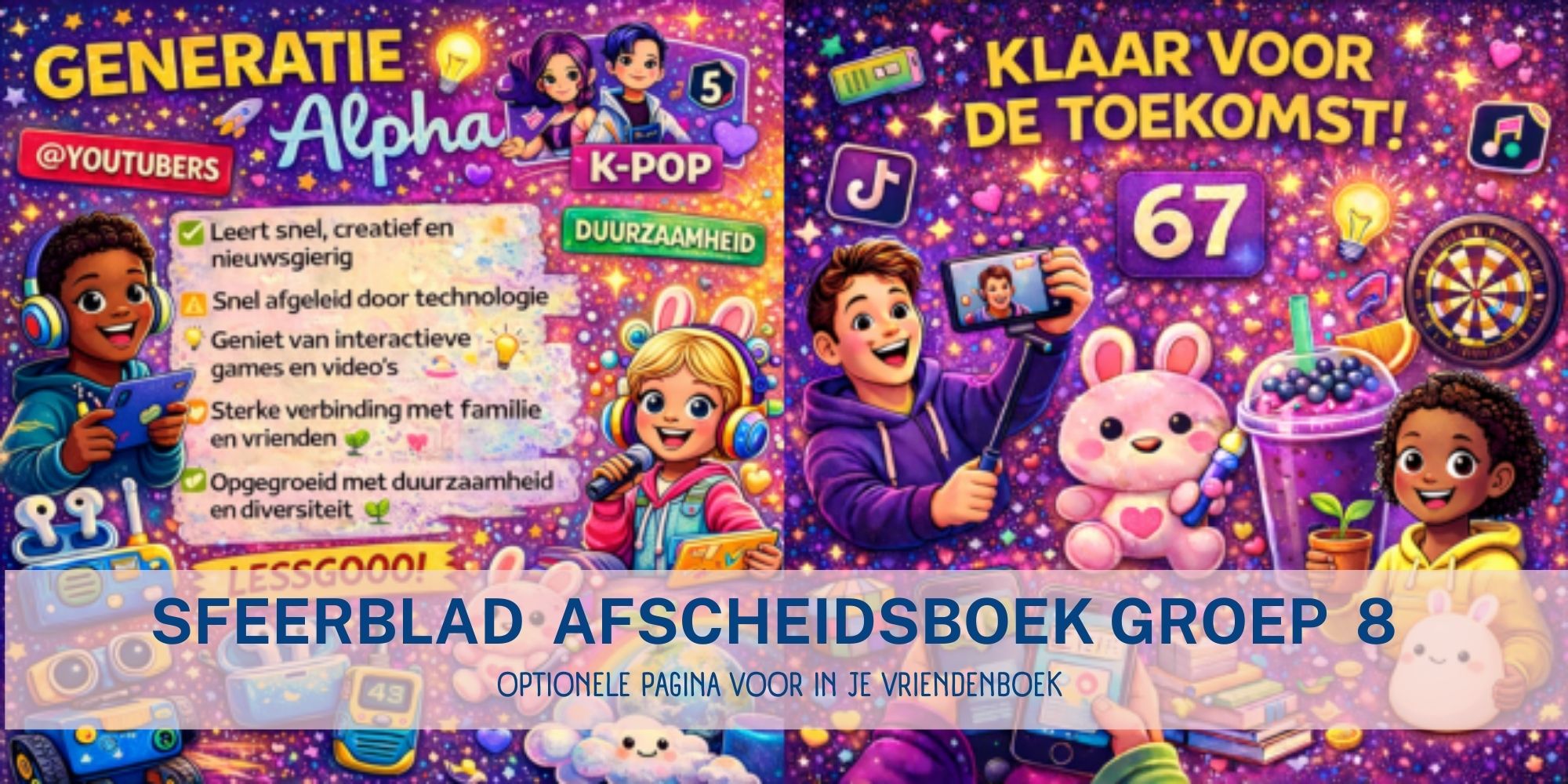Generatie Alpha sfeerblad – afscheidsboek groep 8