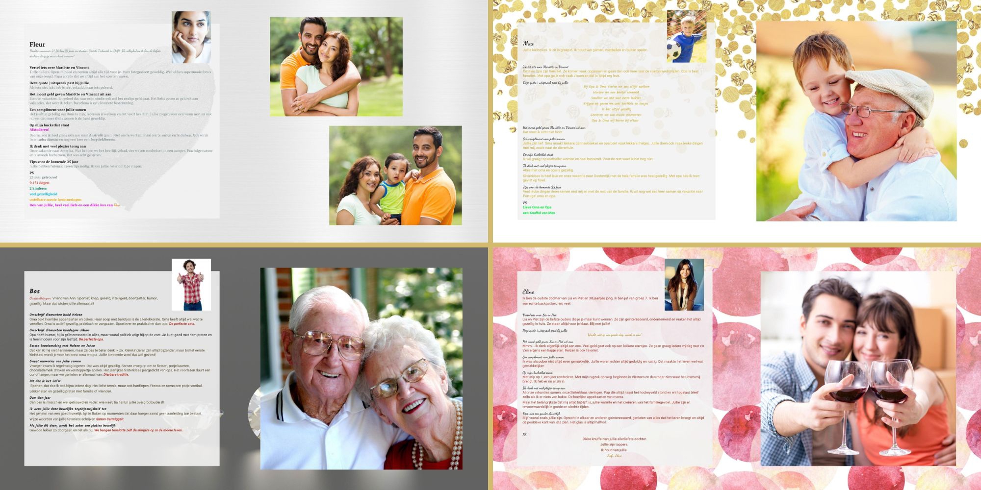 Voorbeelden Vriendenboeken voor Huwelijksjubileum