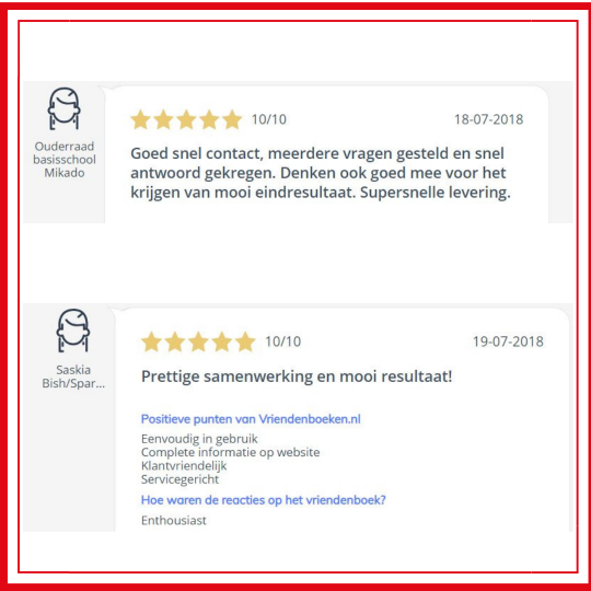 review afscheidsboek groep  8 vriendenboekje