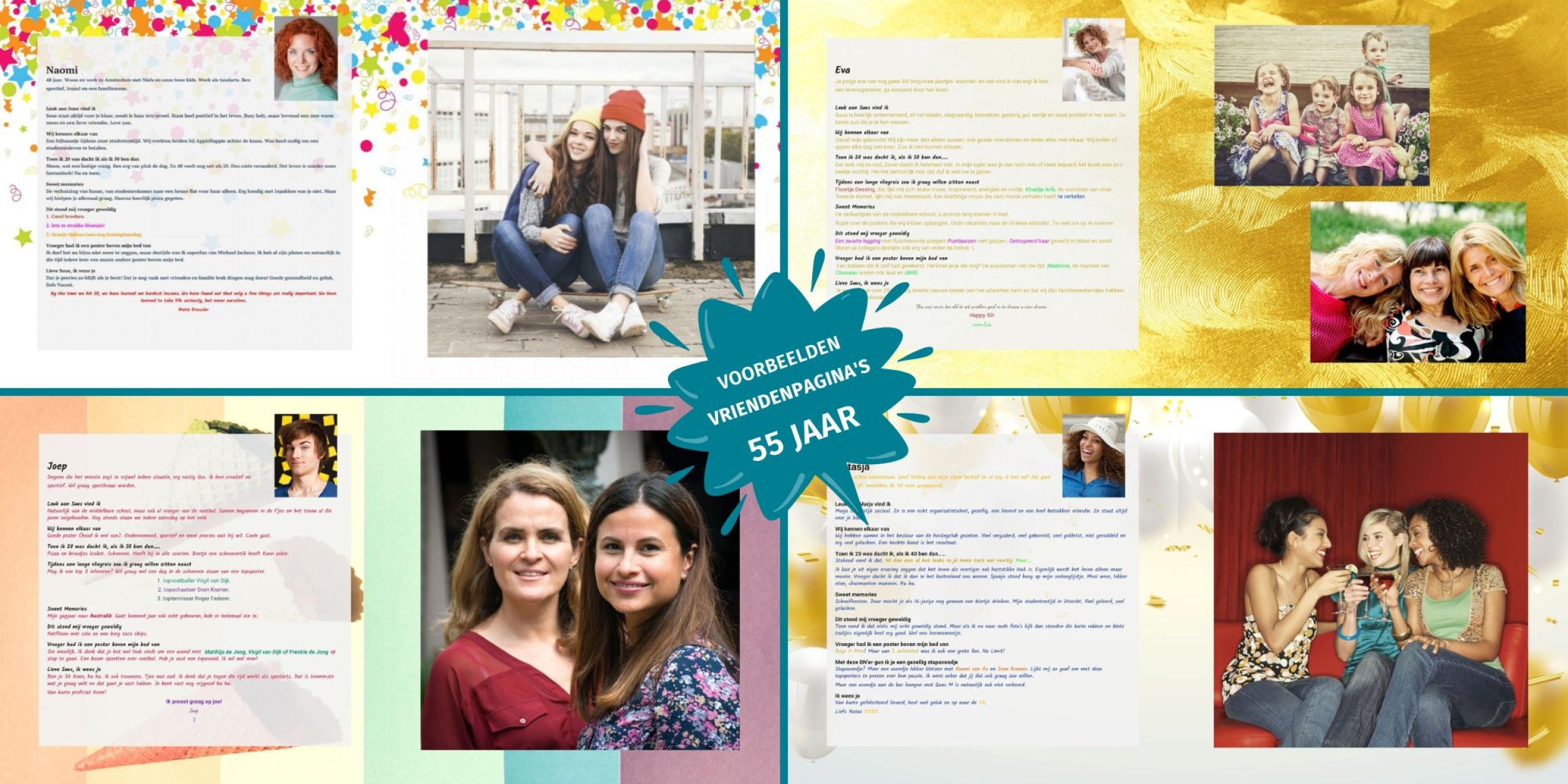 Voorbeelden ingevulde vriendenpaginas vriendenboekje vriendenboek 55 jaar