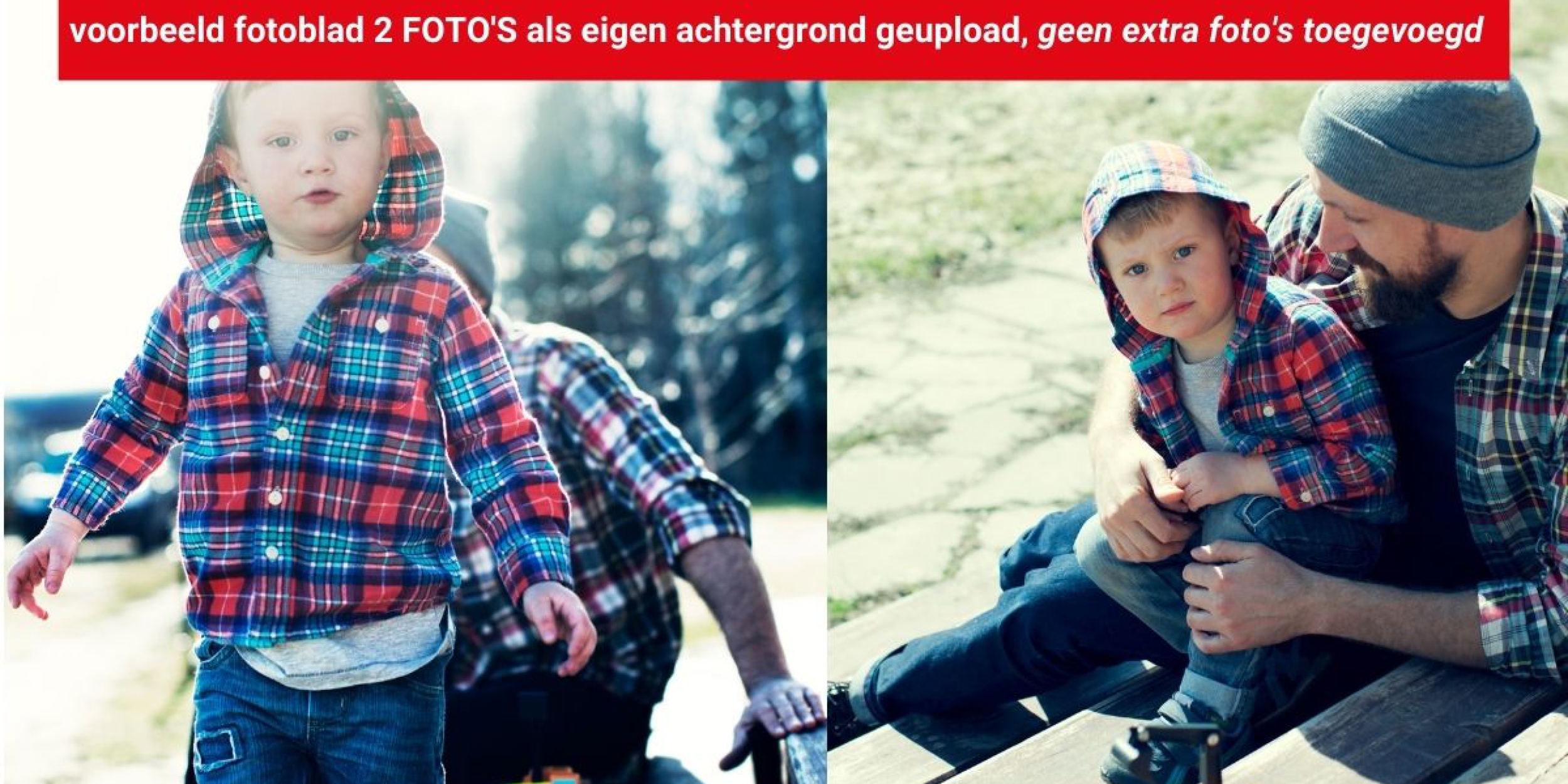 fotoblad voorbeeld twee losse fotos