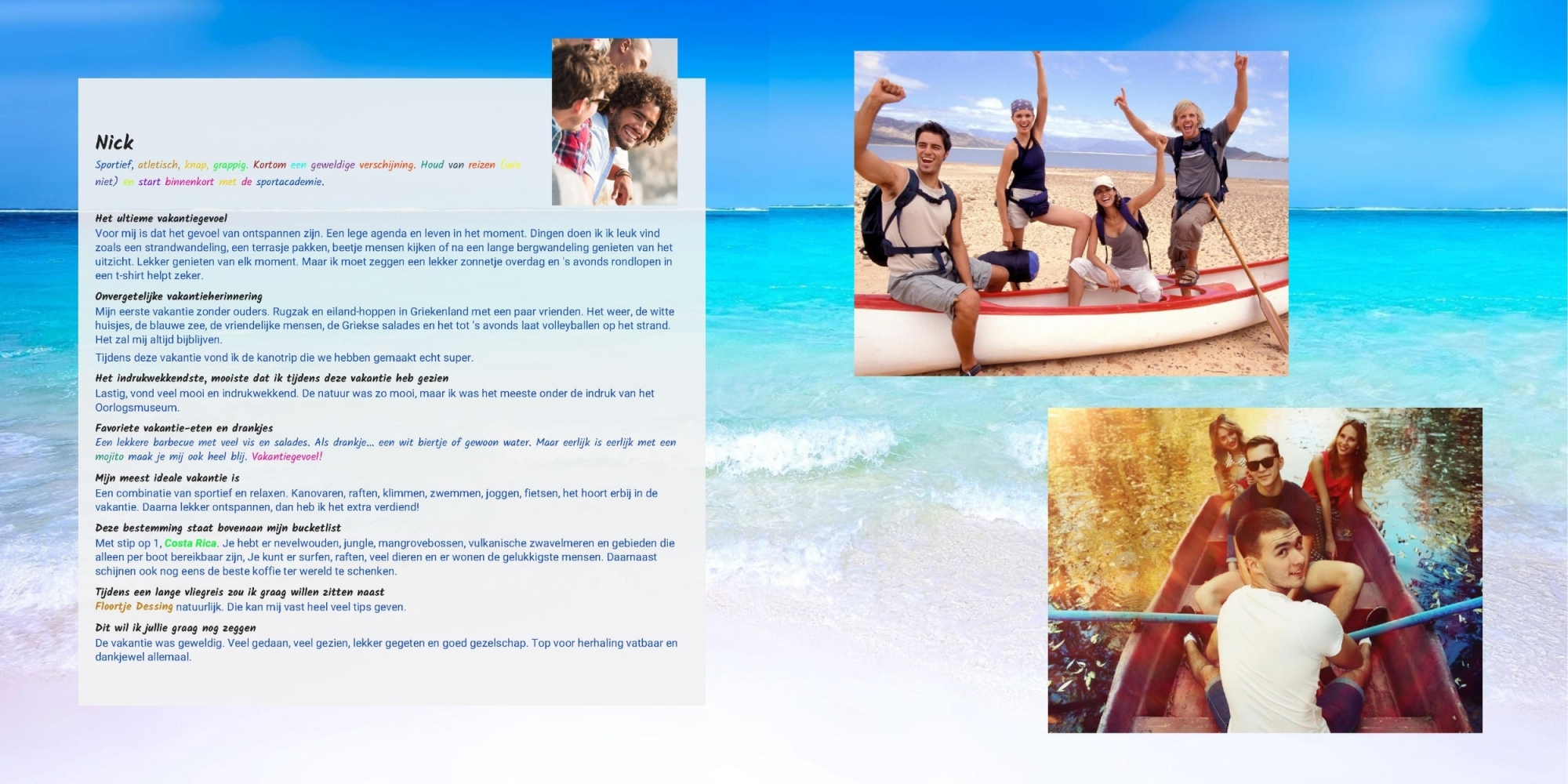 vakantie zomer vrienden herinneringen fotoboek vriendenboek vriendenboekje