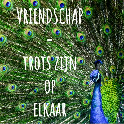 vriendschap = trots zijn op elkaar
